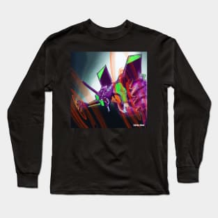 the eva 01 the ride of shinji ikari in the monster mecha Long Sleeve T-Shirt